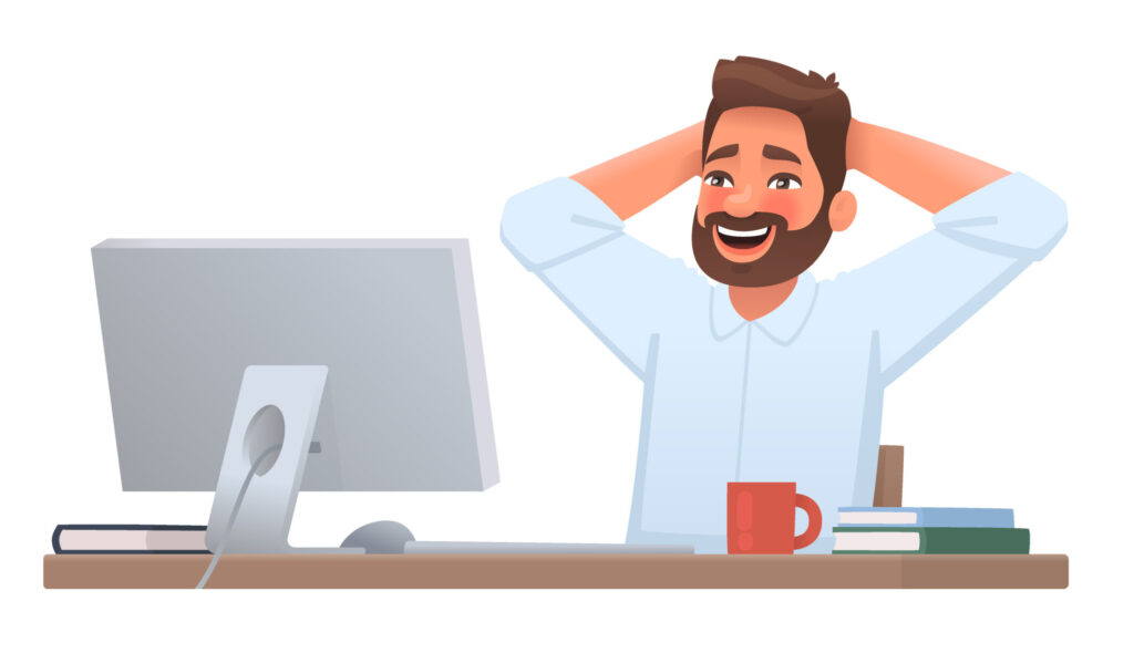 Mann am Schreibtisch